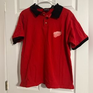 VTG 90’s Detroit Redwings Men’s Magic Johnson T’s Polo Shirt Size Large